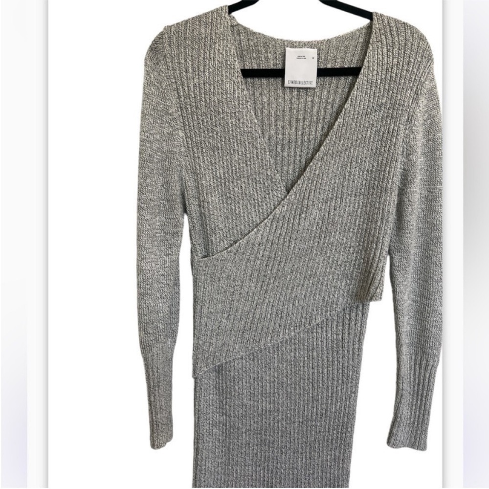 C/MEO Collective Make a Move Ribbed Gray Dress - Picture 5 of 10